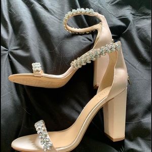 Badgley Mischka Jewel Block Wedding Heels